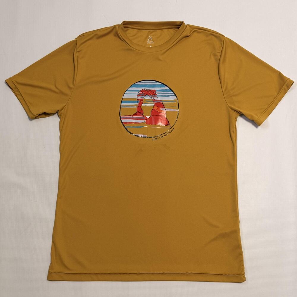 Coalatree Shirt Mens Medium Yellow Delicate Arch Graphic Tee Outdoor Nature